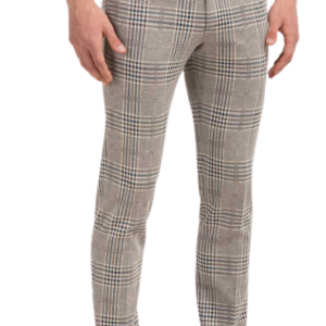 Men Cotton Check Pattern Pants